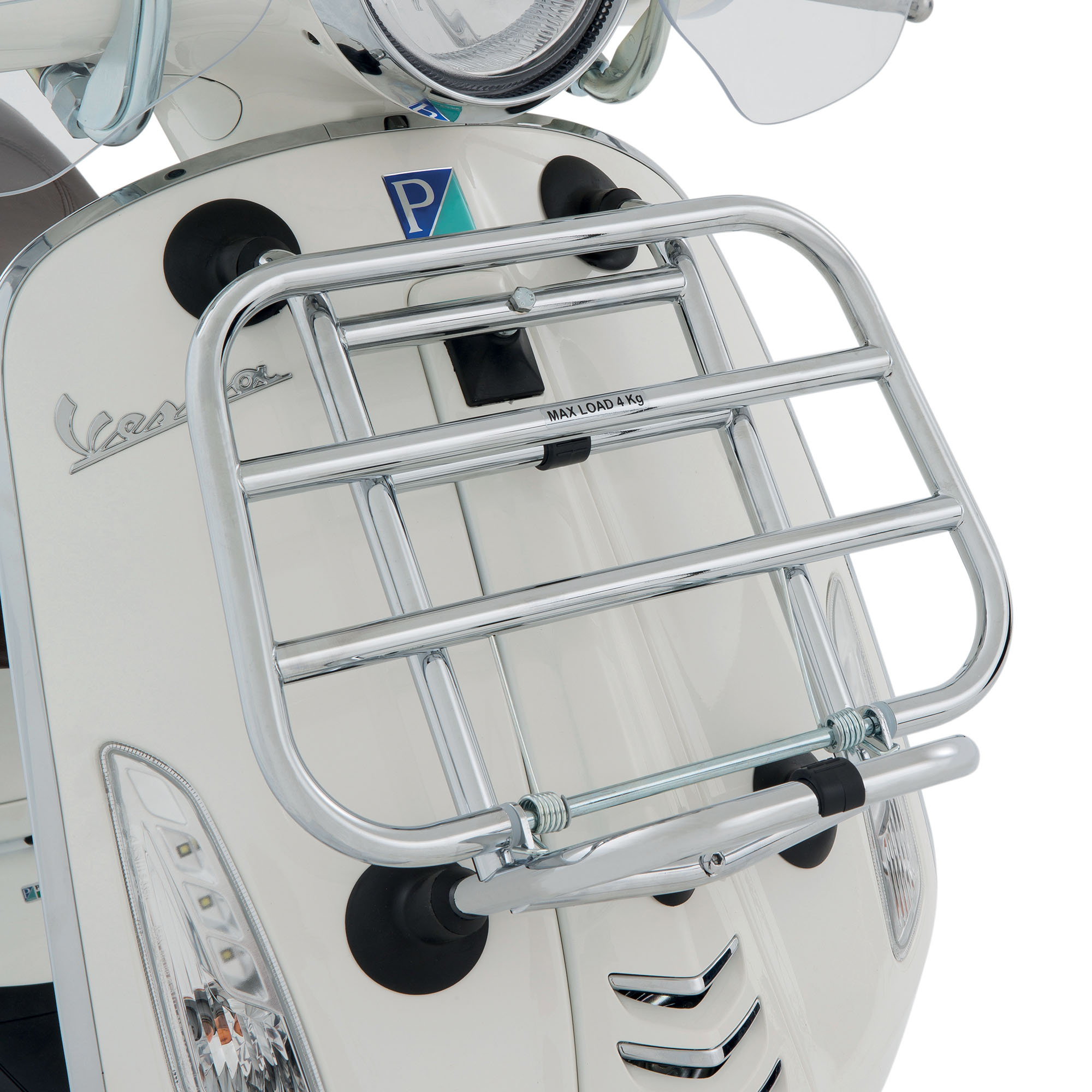Klapp-Gepäck-Träger vorne Vespa Primavera / Sprint - chrom