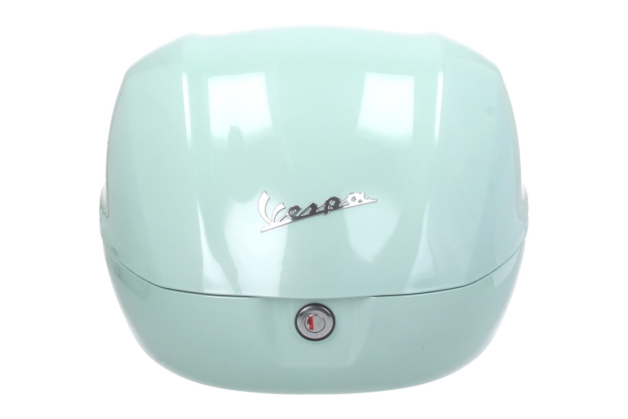 Kit top case 32L latte menta (350/A), coussin dorsal beige, porte-bagages chromé pour Primavera