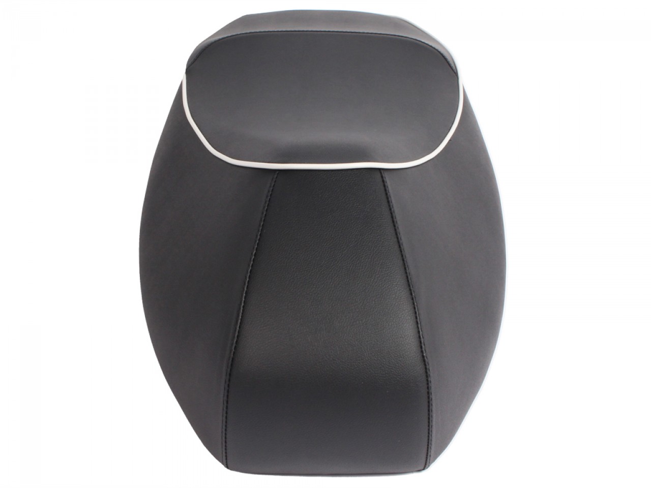 selle "double" noire avec passepoil blanc pour Vespa GTS