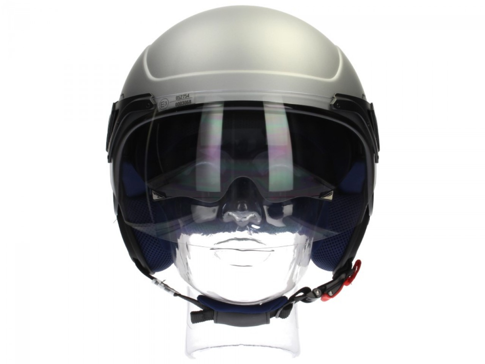 Casque jet Piaggio PJ gris, mat