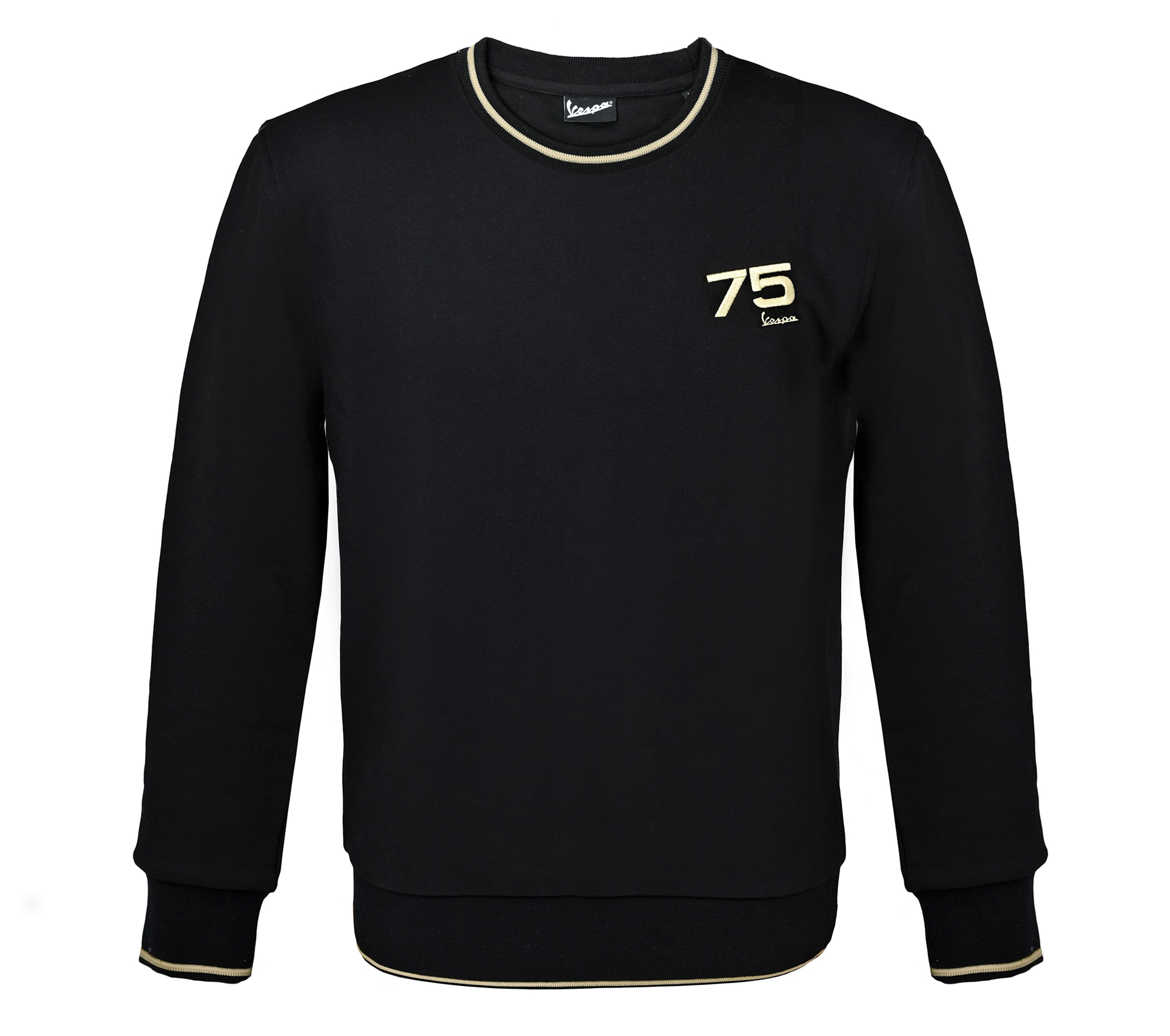 Sweat Vespa 75 ans - noir