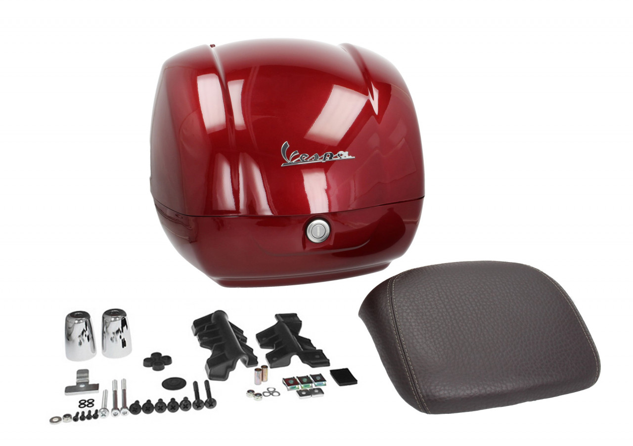 Top case original pour Vespa GTS - rouge / rouge must / vignola / 880/A