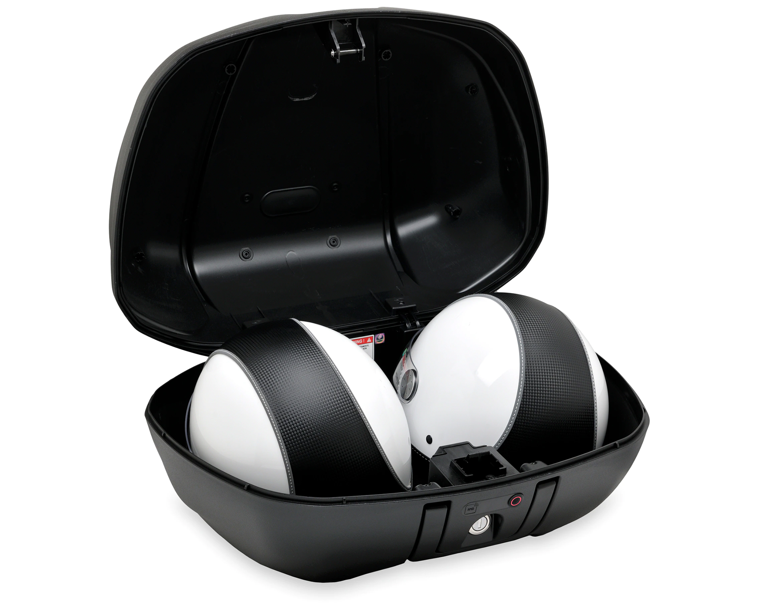 Top Case Kit Keyless 52L (y compris plaque de maintien) pour Beverly HPE Original Piaggio