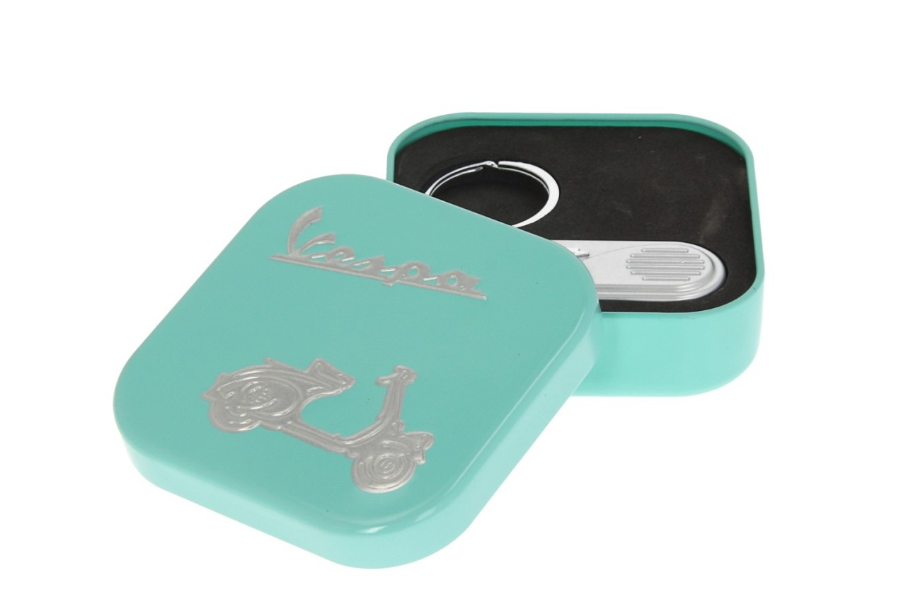 Porte-clés Vespa, capot latéral classique argenté