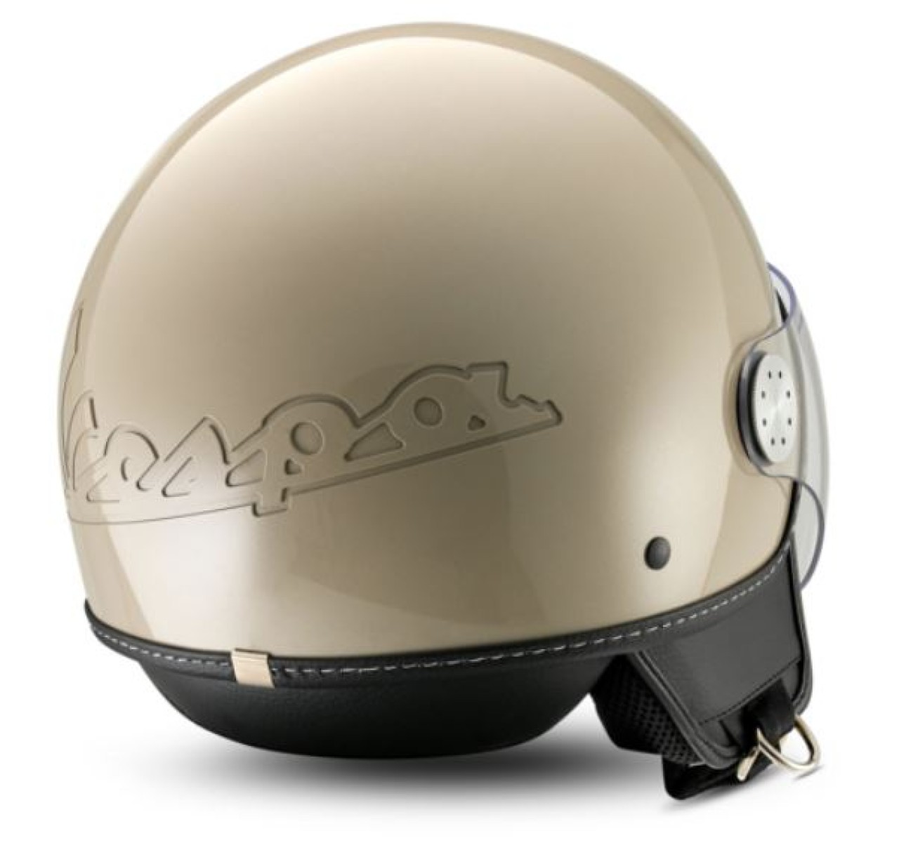 Casque jet Vespa, visière longue Vespa, beige (Q01) - L1