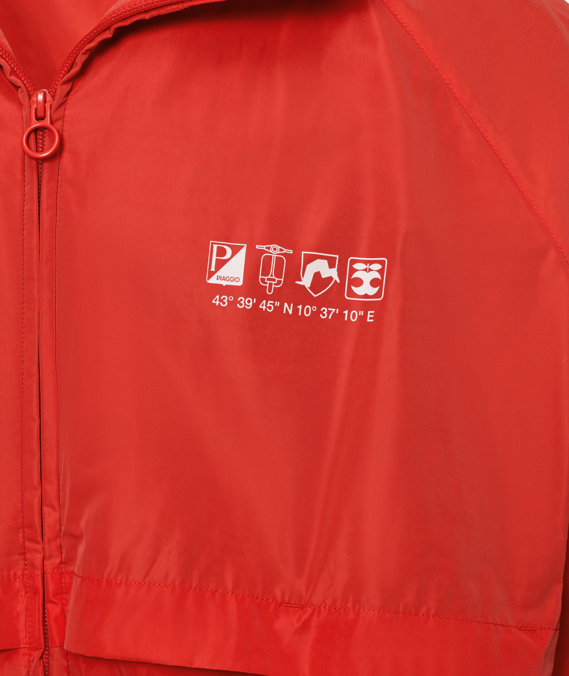 Veste coupe-vent Vespa orange «Flame», collection DEC