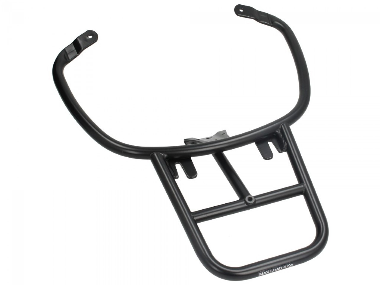 Porte-bagages arrière noir mat pour Vespa Primavera / Sprint / Elettrica