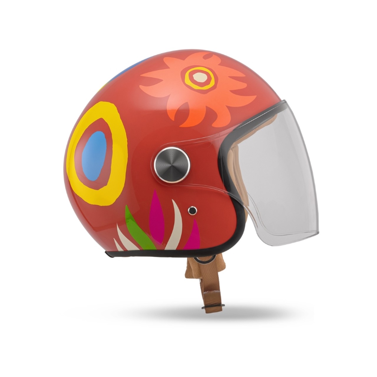 Casque intégral Vespa Assouline 80th, rouge brillant