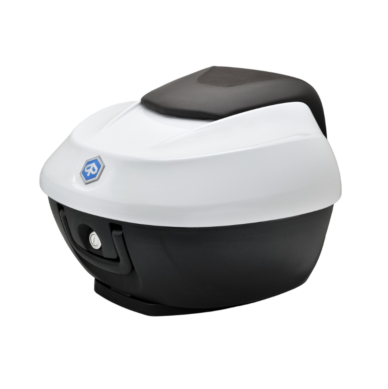 Top Case Kit 36 l. Blanc Luna 533 Original Piaggio pour Beverly HPE (plaque de maintien incluse)