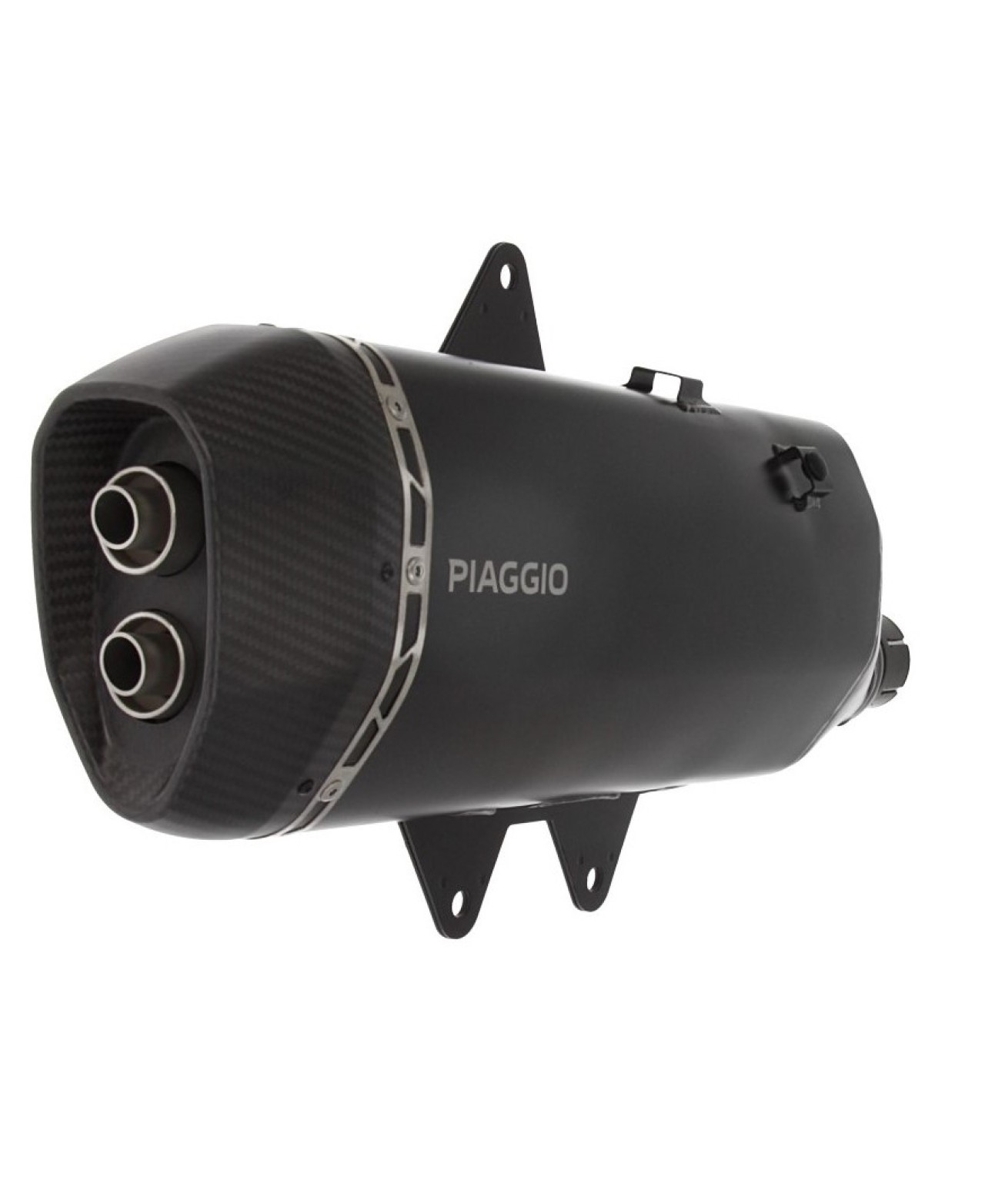 Slip-on silencieux en acier inoxydable noir pour Piaggio MP3 HPE 530