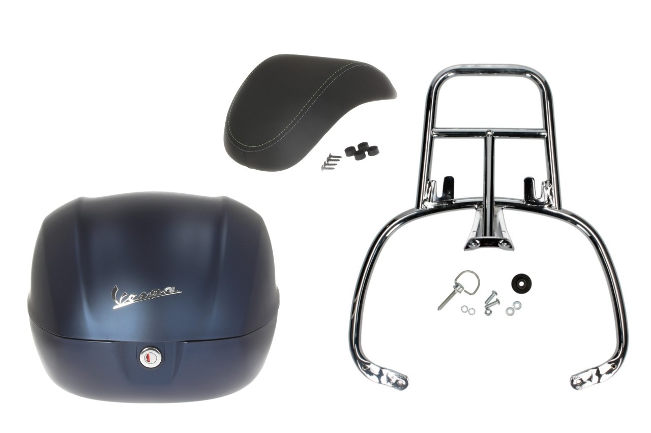 Top case original 36L pour Vespa GTS 125/310 et GTV 310 - bleu foncé / 288/A