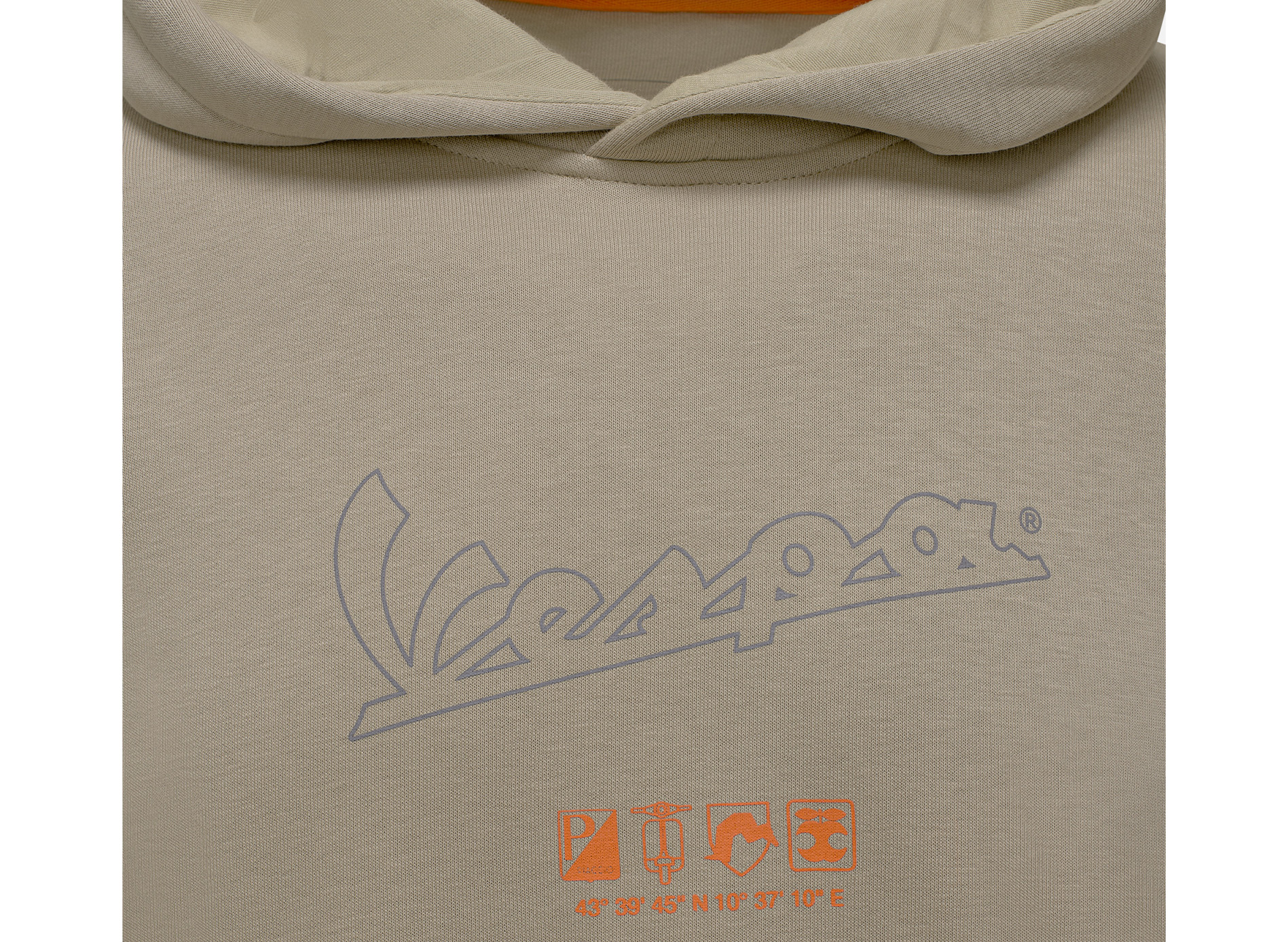 Sweat à capuche Vespa Nomad beige Collection DEC