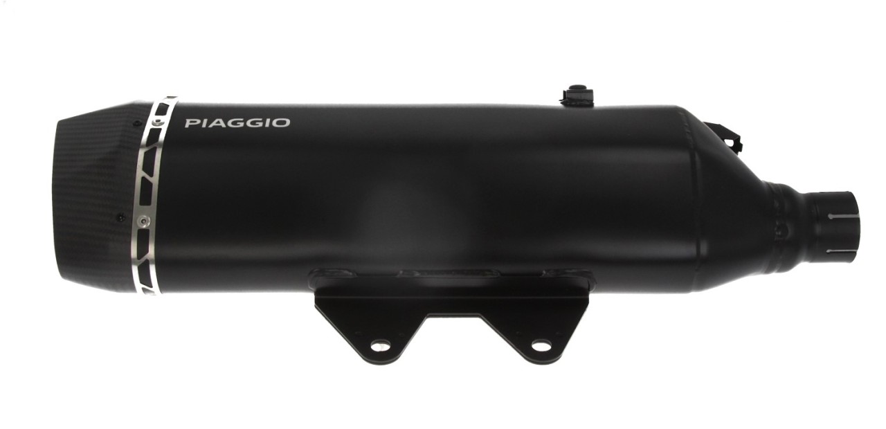 Slip-on silencieux en acier inoxydable noir pour Piaggio MP3 HPE 530