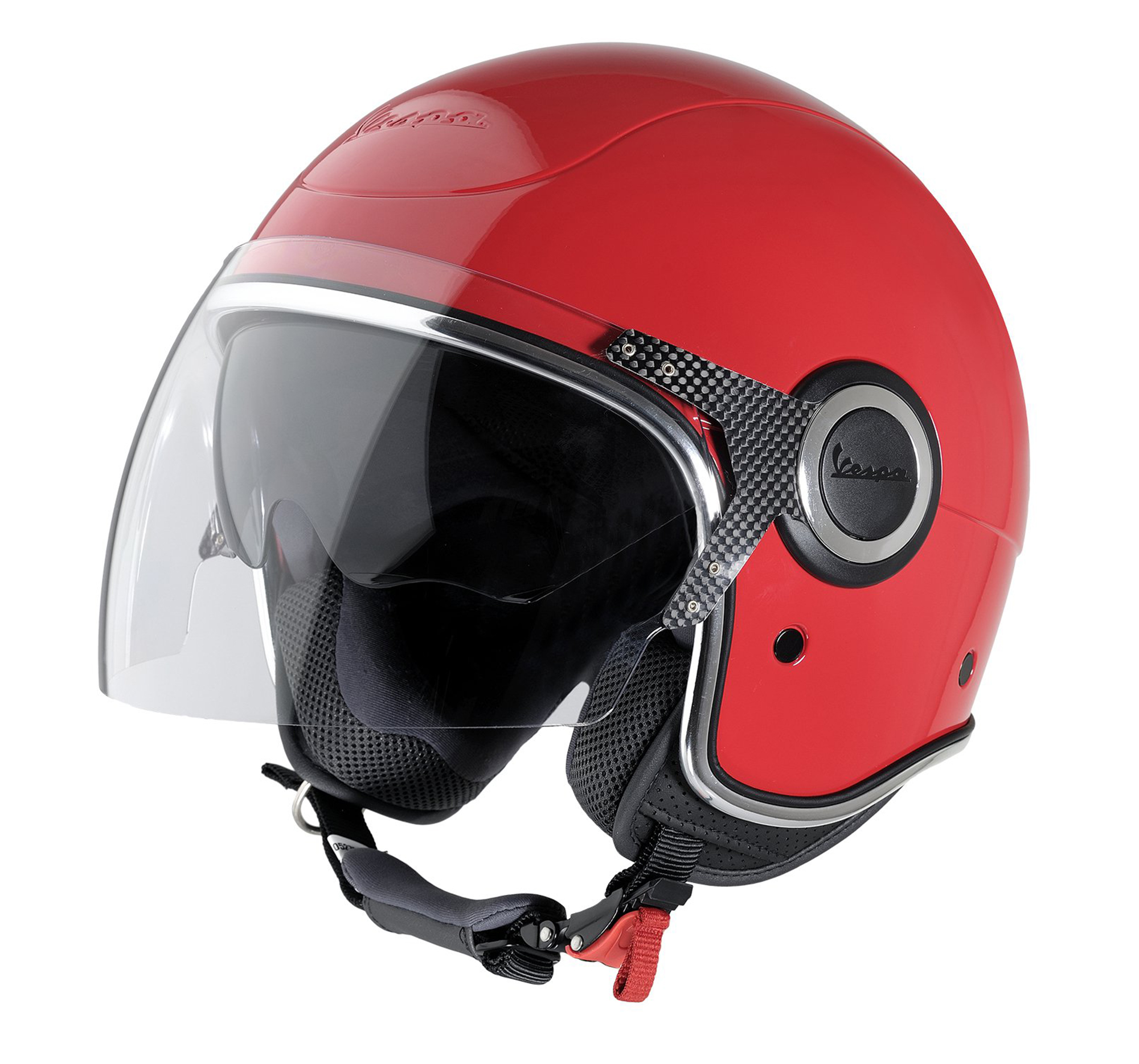 Casque jet Vespa VJ rouge