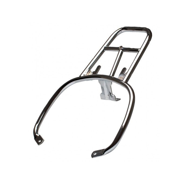 Porte-bagages arrière chromé pour Vespa Primavera / Sprint / Elettrica