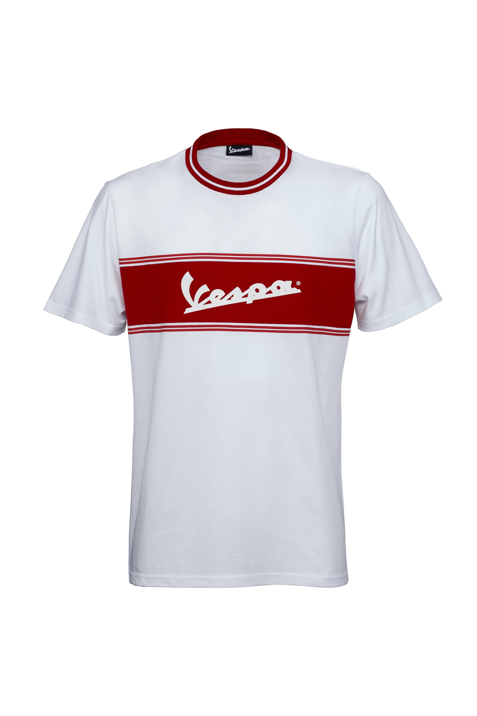T-Shirt Vespa Racing Sixties 60s blanc / rouge