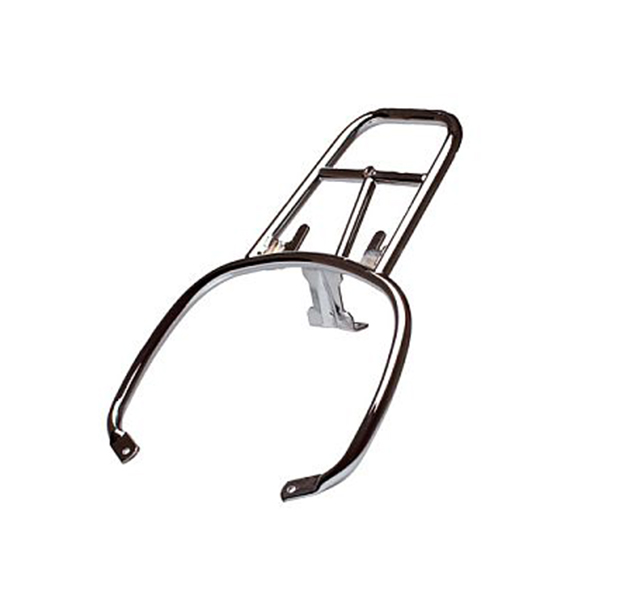 Porte-bagages arrière chromé pour Vespa GTS, compatible avec le top case Vespa de 32 litres