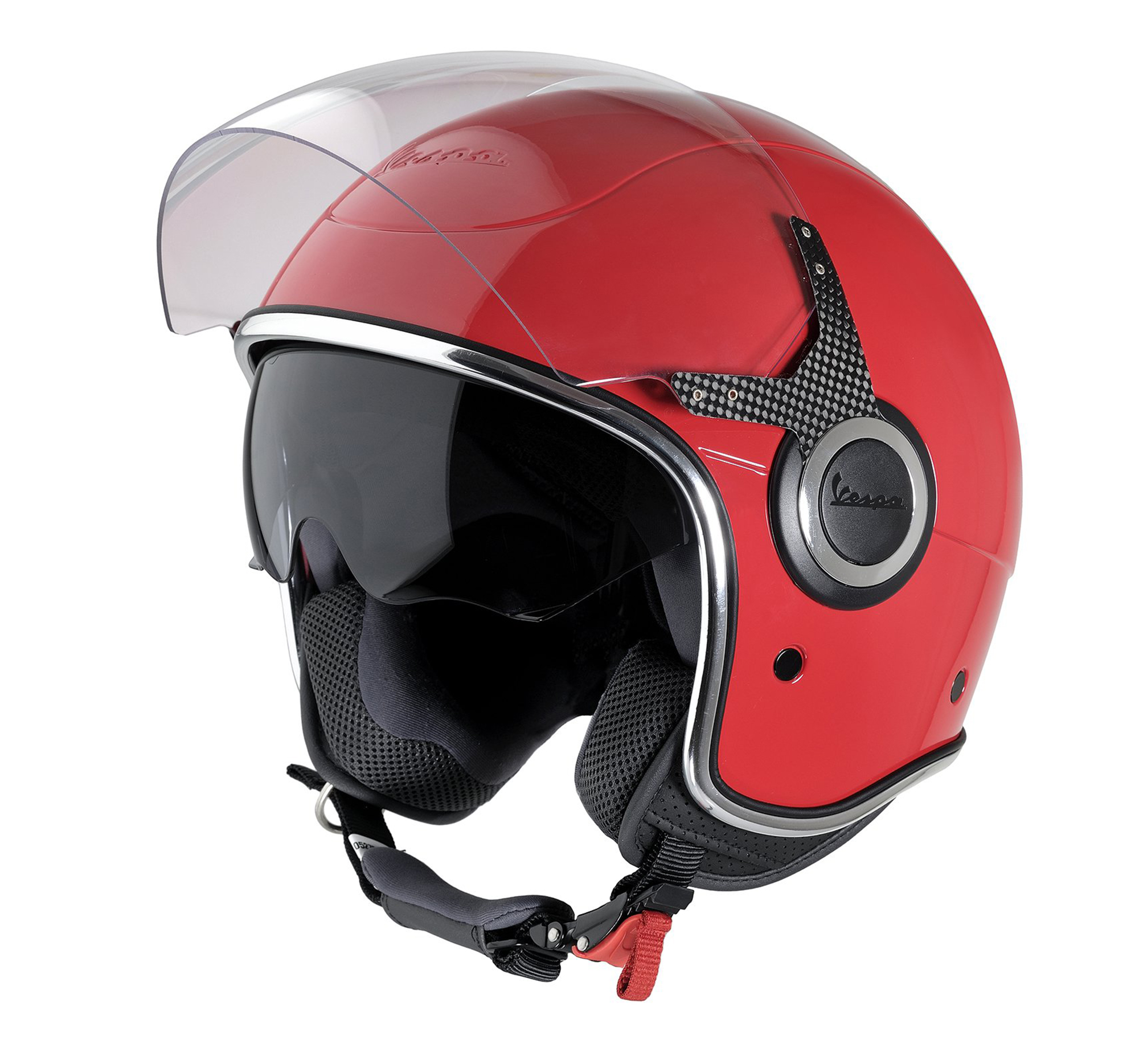 Casque jet Vespa VJ rouge