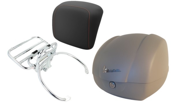 Top case original 36L pour Vespa GTS 125/310 et GTV 310 - bleu foncé / 288/A