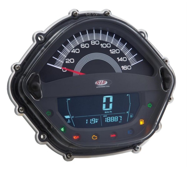 Compte-tours/Compteur de vitesse pour Vespa GT/​GT L 125/​200ccm/​ GTS 125ccm, noir