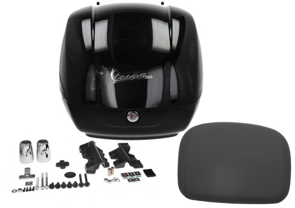 Top case original pour Vespa GTS - noir nero cosmo / vulcano / 98/A / XN2 / XNT
