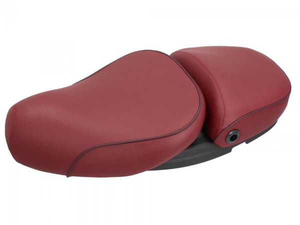Banquette Vespa 2 places en cuir véritable rouge pour LX 50-150cc Touring, ET2/ET4 /LX/LXV/S 50-150ccm-