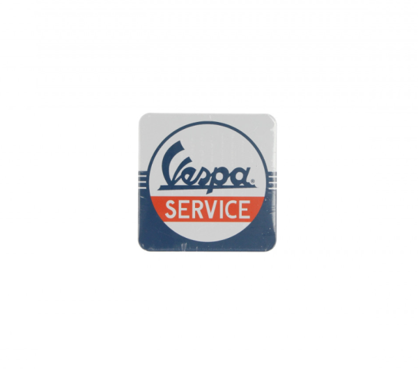 Vespa coaster Vespa Service, fer-blanc