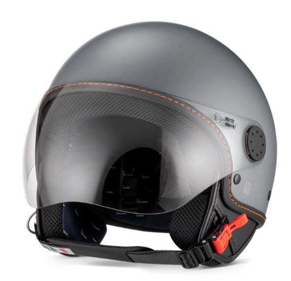 Casque jet Vespa, visière longue Vespa, gris/titane (707/C) - XL