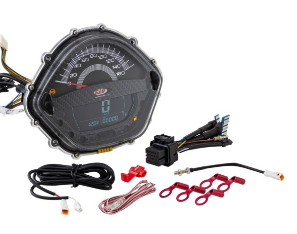 Compte-tours/Compteur de vitesse pour Vespa GT/​GT L 125/​200ccm/​ GTS 125ccm, carbone