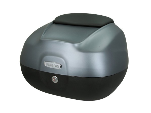 Top case 37 L avec dossier pour Piaggio MP3 HPE Maxi 400 Sport / Maxi 530 Exclusive - grigio titani