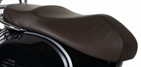 Banc original pour Vespa GTS cuir véritable marron